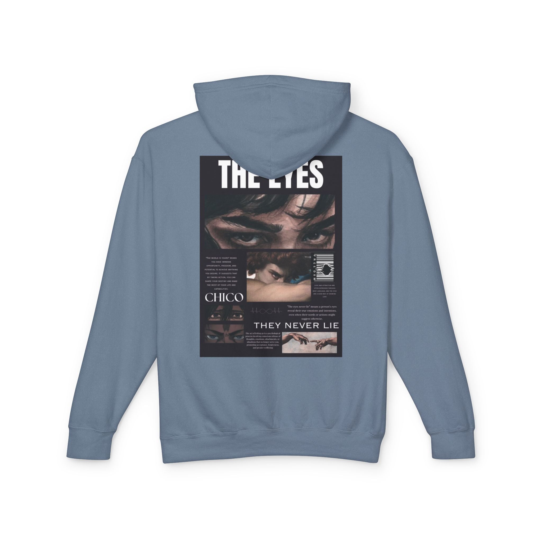 Hoodie — 'The Eyes' Retro Photo Collage Graphic Hooded Sweatshirt