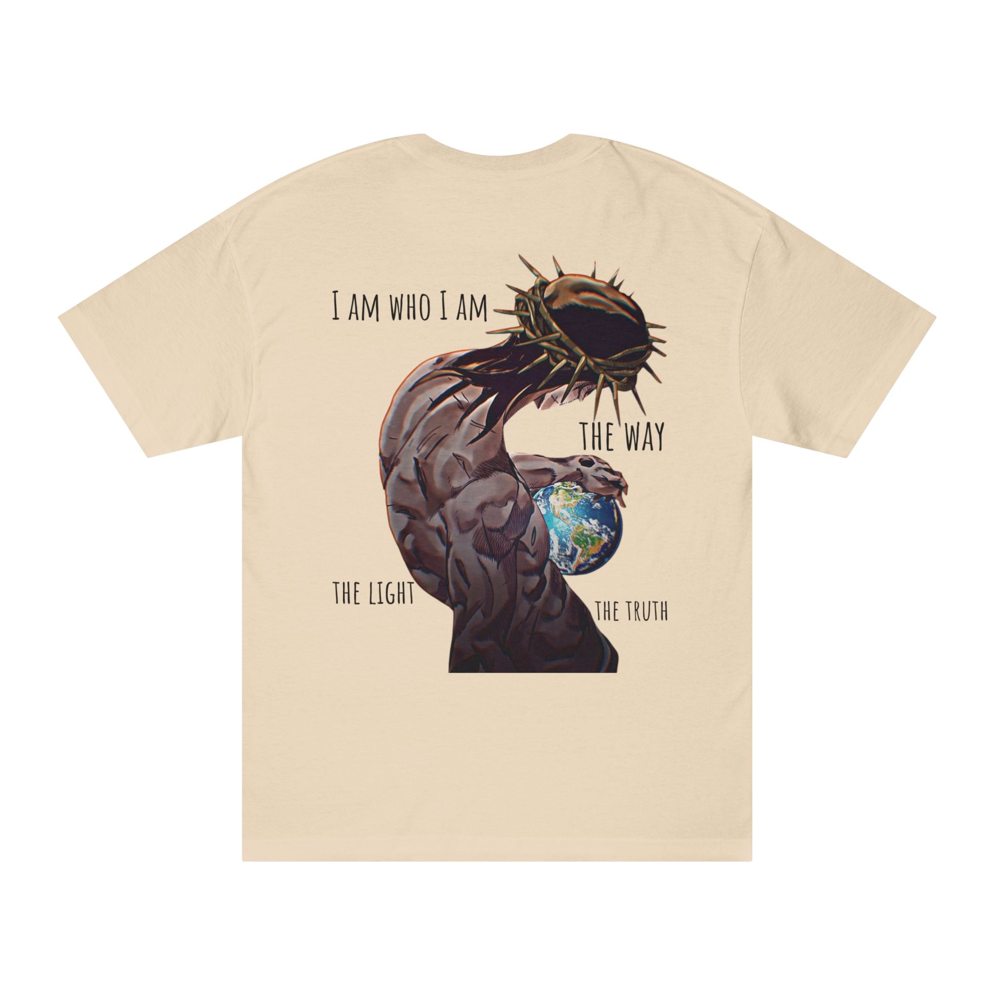 I Am Who I Am Jesus Holding Earth T-Shirt | Christian Faith Tee