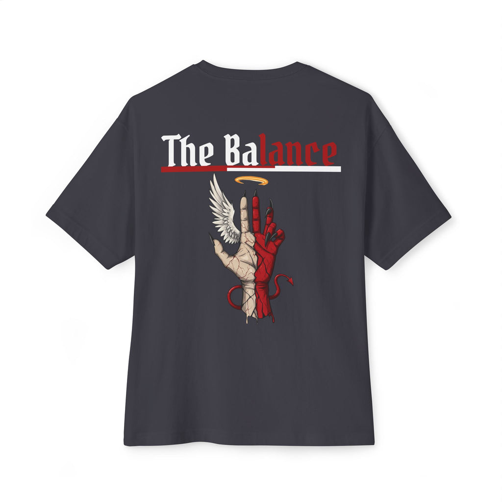 The Balance Graphic Tee — Angel & Demon Hand Illustration