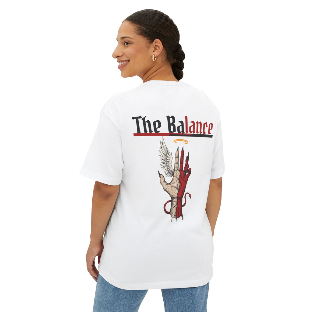 The Balance Graphic Tee — Angel & Demon Hand Illustration