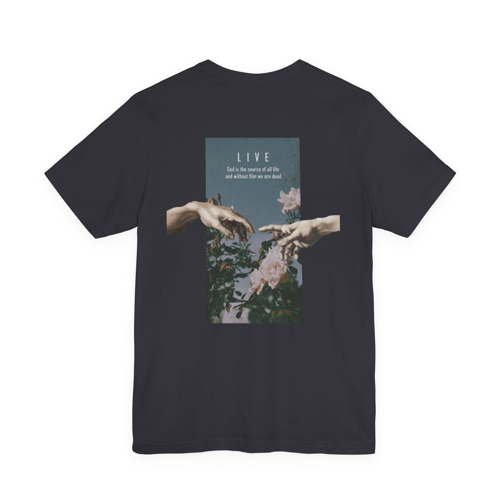 Dreams Transform Us Better T-Shirt | Live floral hands graphic tee