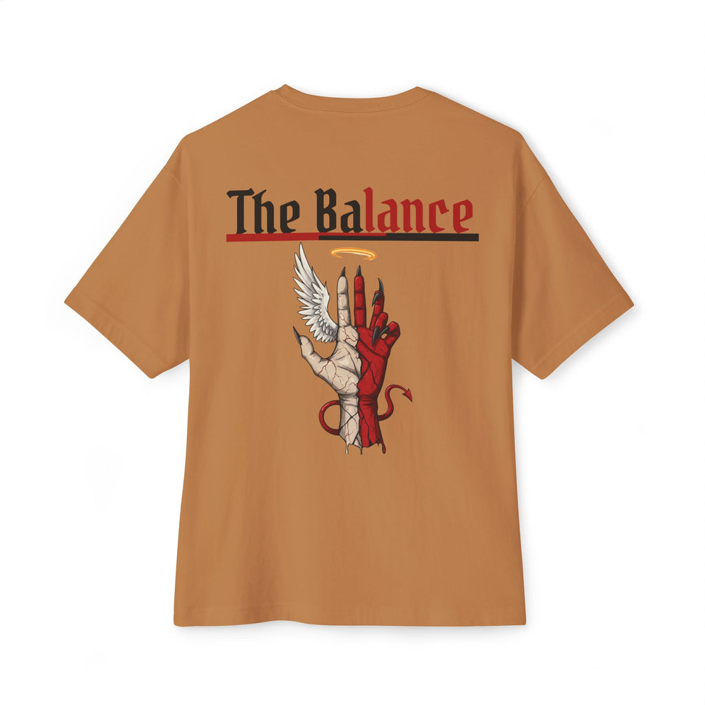 The Balance Graphic Tee — Angel & Demon Hand Illustration