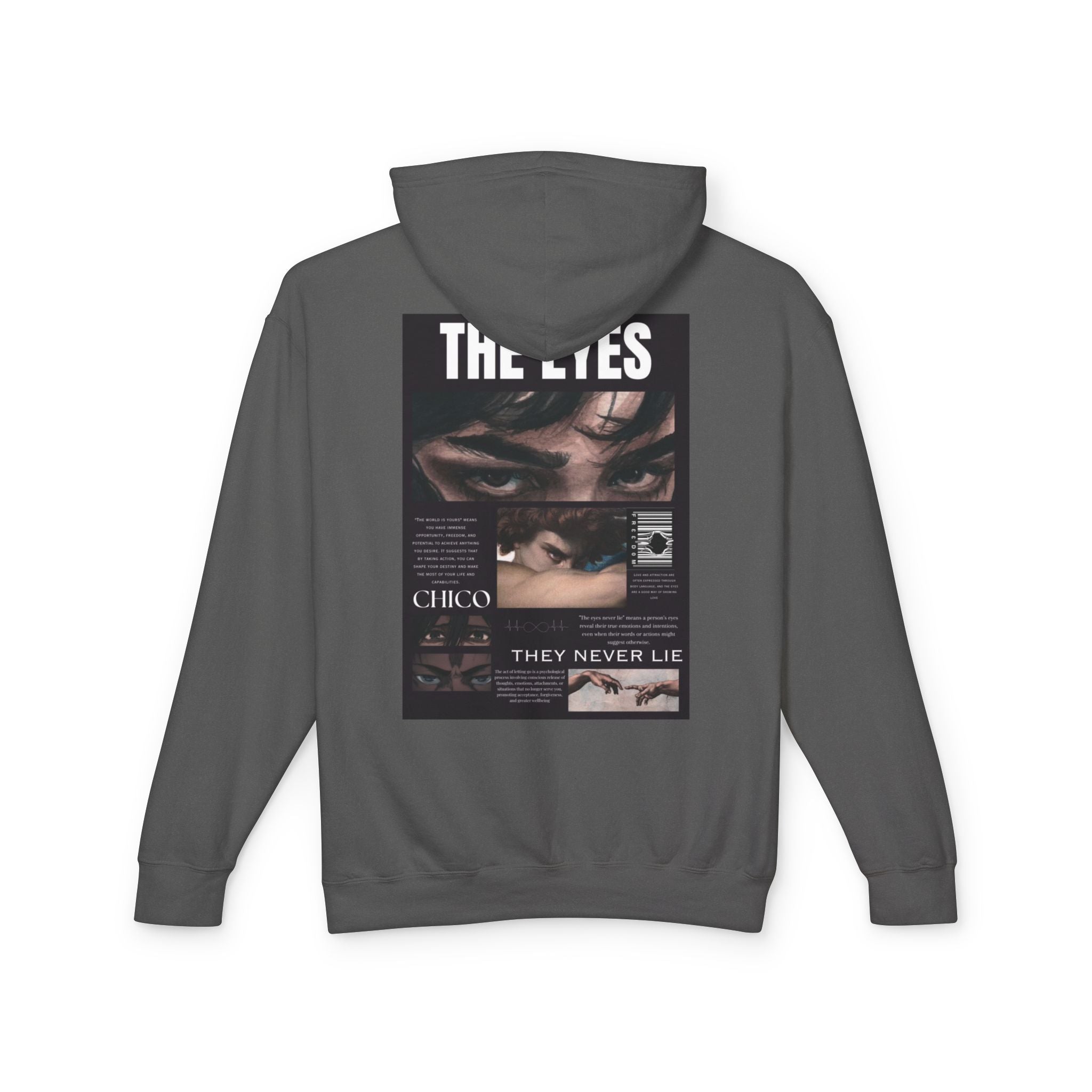 Hoodie — 'The Eyes' Retro Photo Collage Graphic Hooded Sweatshirt