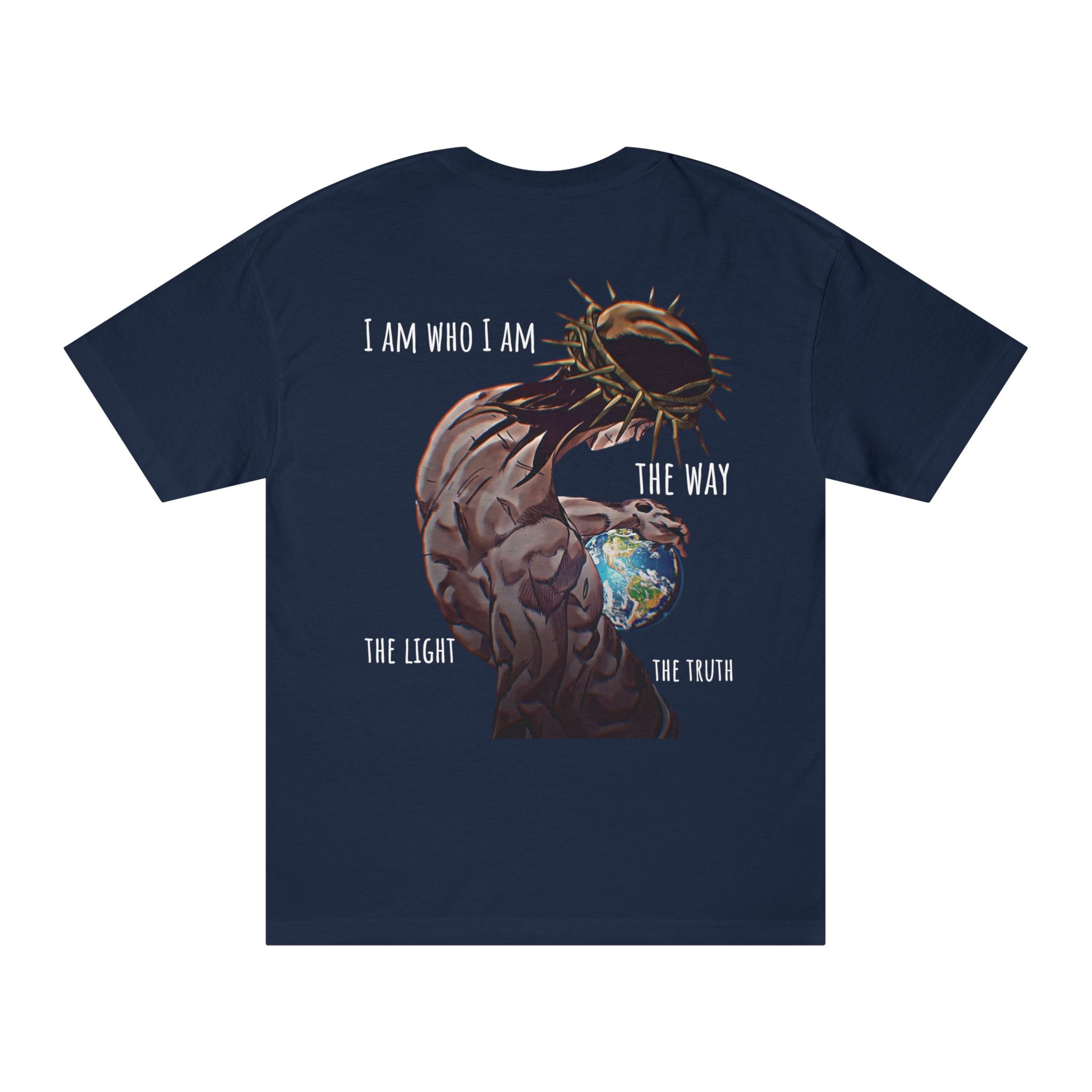 I Am Who I Am Jesus Holding Earth T-Shirt | Christian Faith Tee