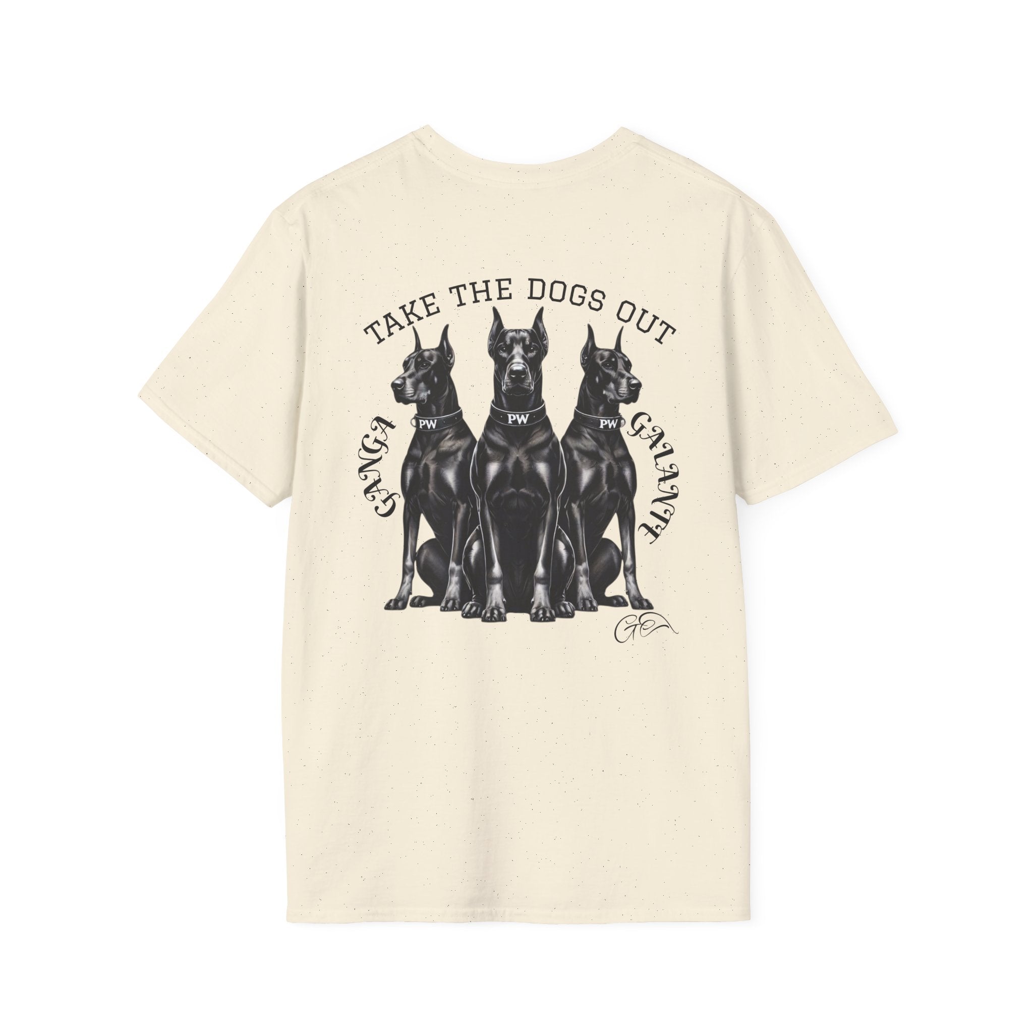 T-Shirt — "Take The Dogs Out" Doberman Graphic Tee