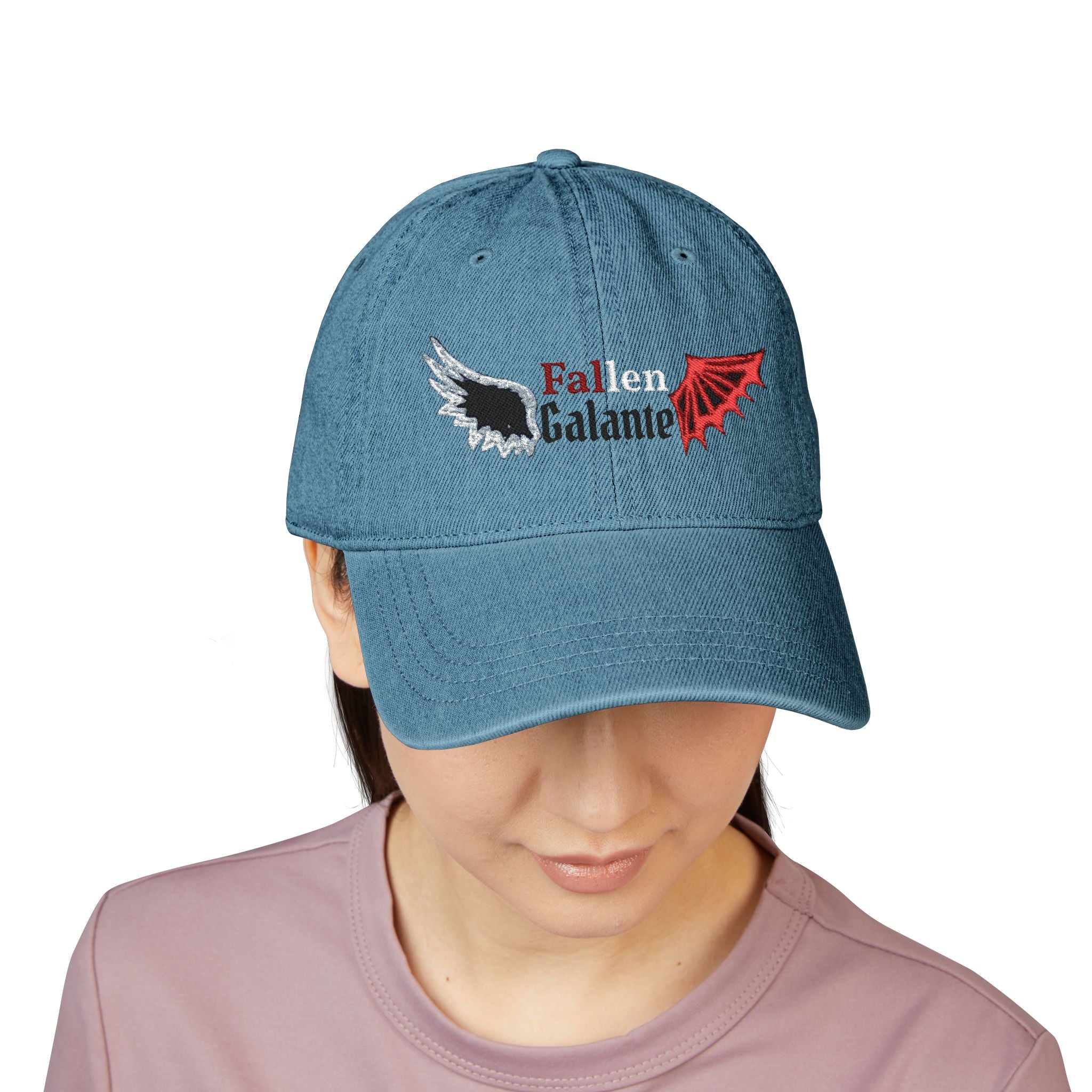 Fallen Galante wing emblem Denim Hat | Embroidered cap