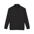Embroidered 'Veni Vidi Vici' Quarter-Zip Pullover