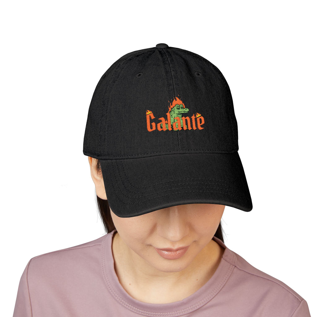 Flame Lizard Embroidery Hat | Denim Baseball Cap